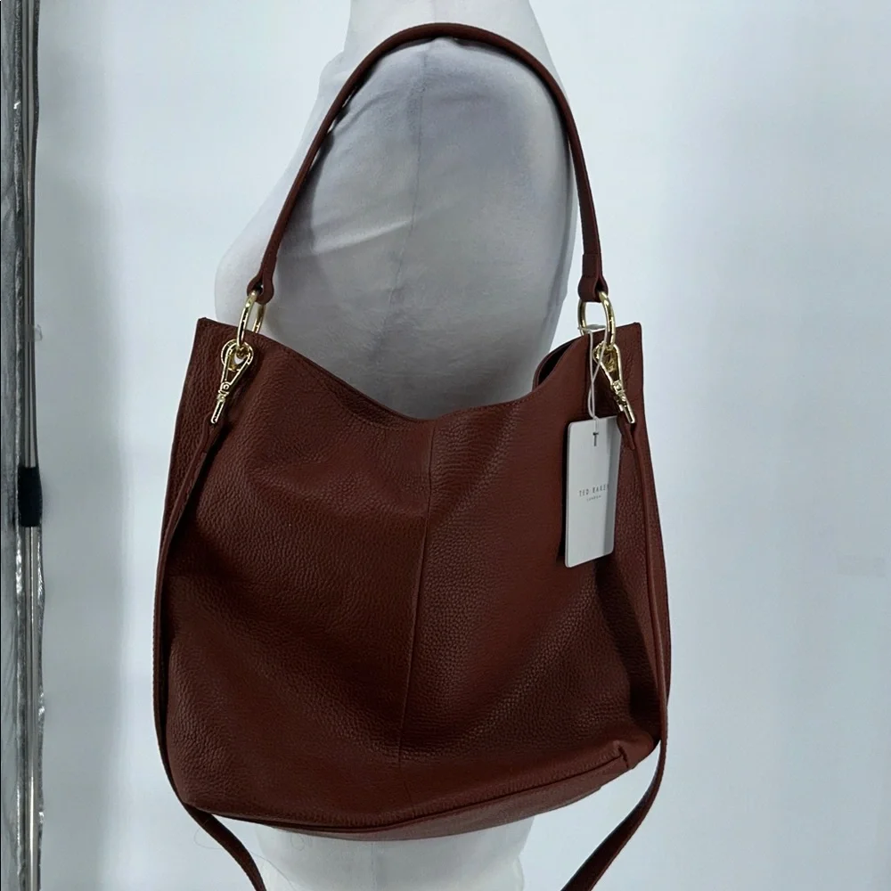 Ted Baker Rich Brown Shoulder Bag Leather Bag - Picture 5 of 11